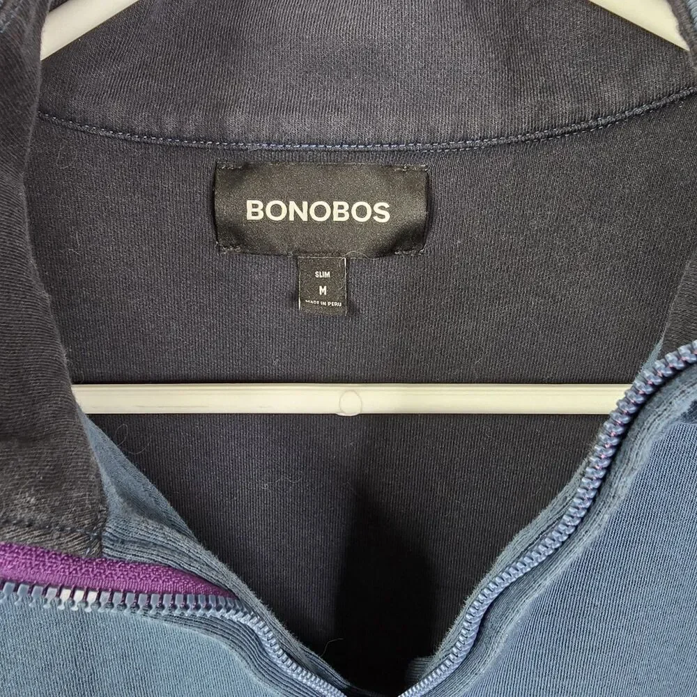 Bonobos Mens Long Sleeve Slim Fit 1/4 Zip Pullover Medium - Picture 4 of 5